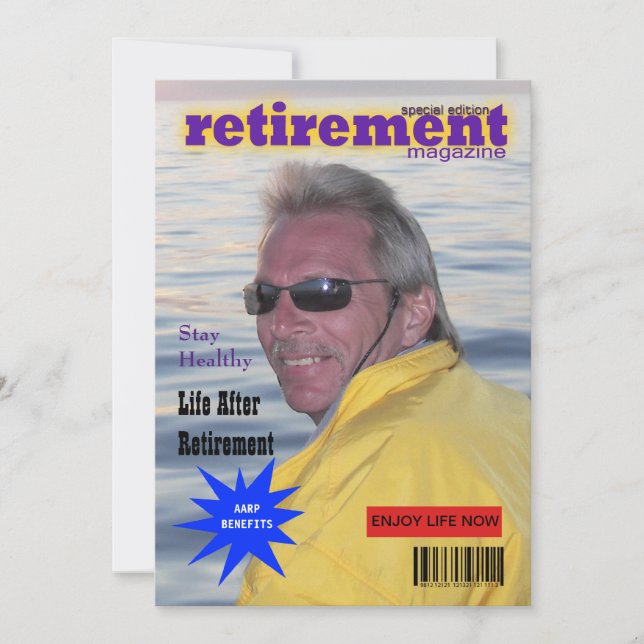 Retirement Magazine Cover Invitation (Front)