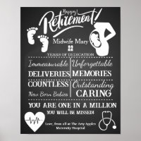 Retirement Midwife Poster gift print