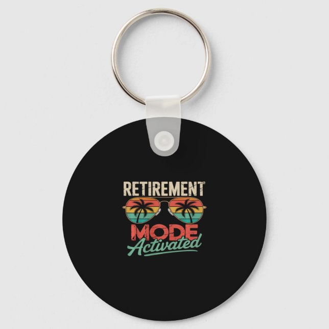 Retirement Mode Activated Retired Vacation Men Wom Key Ring (Front)