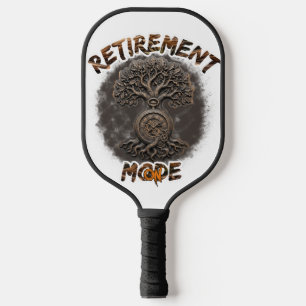 Retirement mood on pickleball paddle