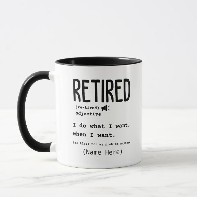 Retirement Mug (Left)