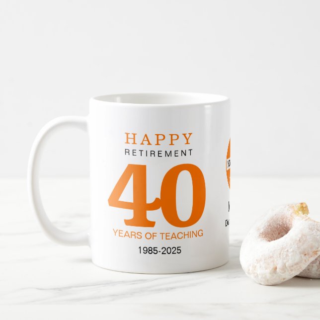 Retirement mug for school teacher (With Donut)