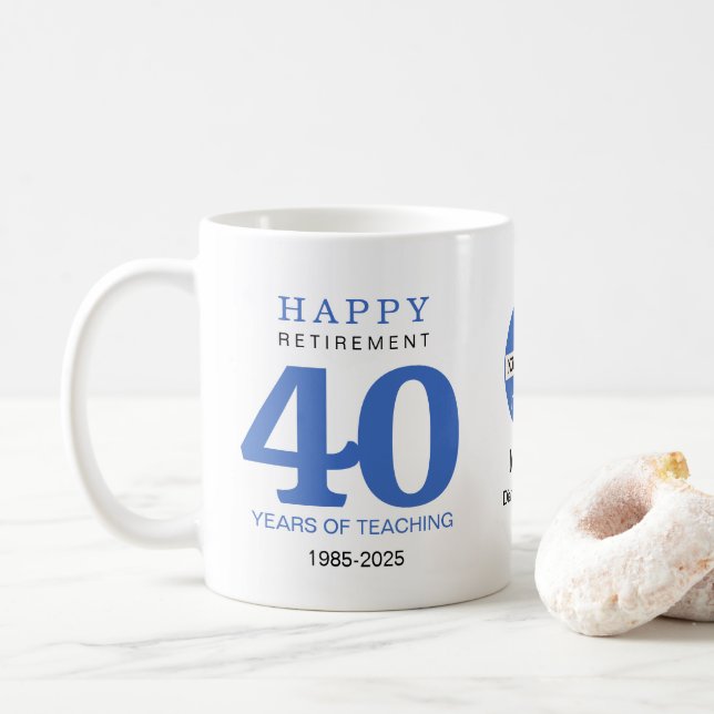Retirement mug for school teacher (With Donut)
