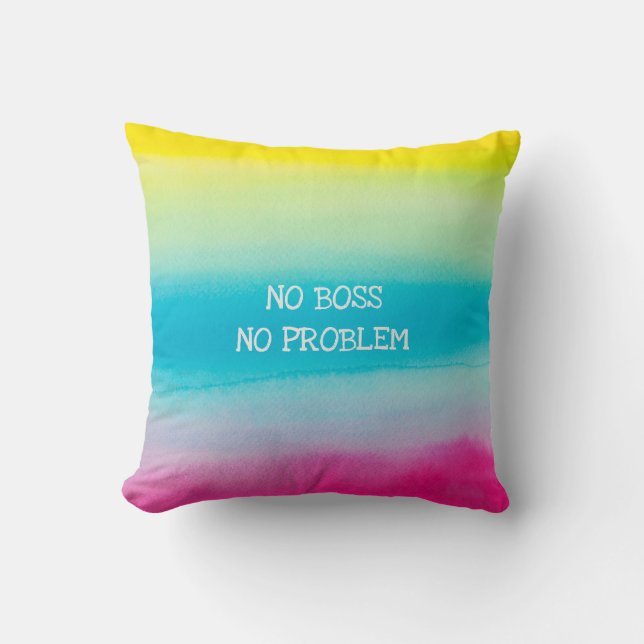 Retirement Name Funny No Problem Artistic Painted Cushion (Front)