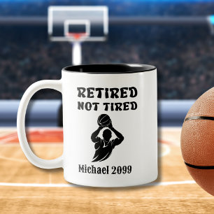 Retirement not Tired Basket Player Two-Tone Coffee Mug