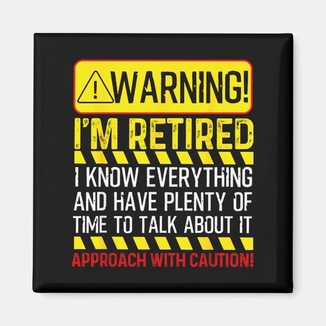 Retirement Novelty For Men Women Dad Grandpa Retir Magnet (Front)