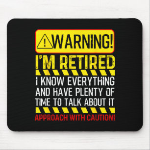 Retirement Novelty For Men Women Dad Grandpa Retir Mouse Pad