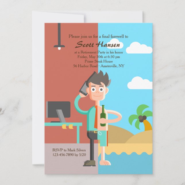 Retirement Now Party Invitation (Front)