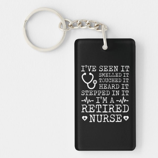 Retirement Nurse Seen Smelled Touched Key Ring (Front)