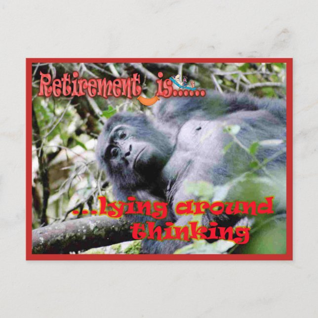 Retirement: opportunity to think deeply postcard (Front)