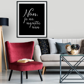 Retirement or Birthday Poster - No Regrets!