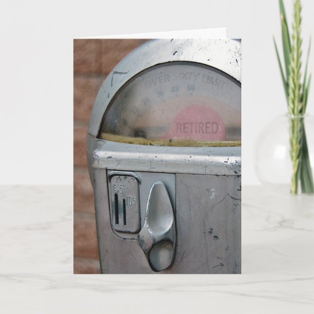 Retirement Parking Metre Card (Front)