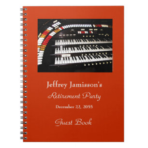 Retirement Party Antique Organ Keyboard Guest Book