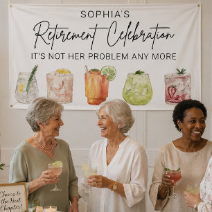 Retirement Party Banner, Funny Retirement Party Banner