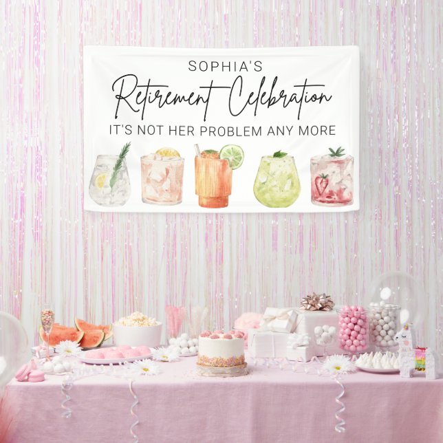 Retirement Party Banner, Funny Retirement Party Banner (Party)