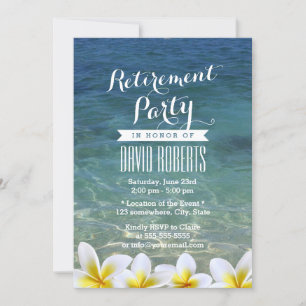 Retirement Party Beach Floral Invitation
