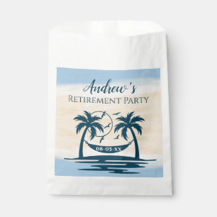 Retirement Party Beach Palm Trees Favour Bag