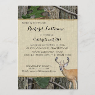 Retirement Party Buck and Doe Invitation