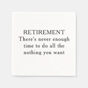 Retirement Party Celebration Funny Paper Napkins
