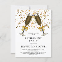 Retirement Party Champagne Gold Glitter Confetti