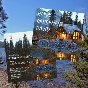 Retirement Party Cottage Theme with Name Invitation