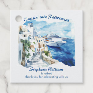 Retirement Party Cruising Destination Greece Favour Tags