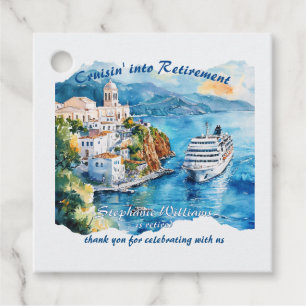 Retirement Party Cruising Destination Greece Favour Tags