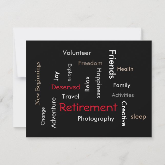Retirement Party: Customise invitation(both sides) Invitation (Front)