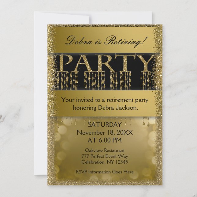 Retirement Party | Elegant Fun Invitation (Front)