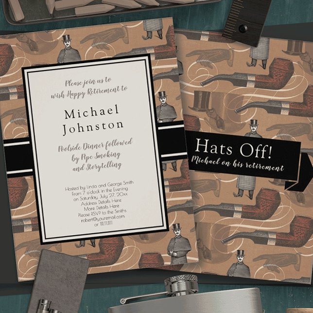 Retirement Party for an Old Fashioned Gentleman Invitation (Creator Uploaded)