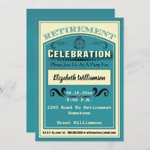 Retirement Party For Retiring Retiree Invitation