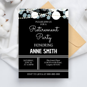 Retirement Party For Women Men Retirement Dinner Invitation