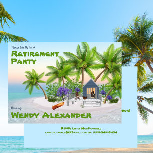 Retirement Party - Fun Vacation Invitation