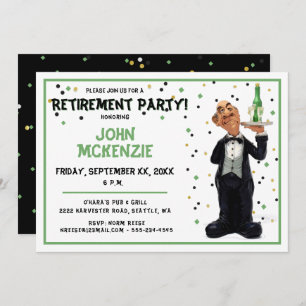 Retirement Party - Funny Waiter Invitation