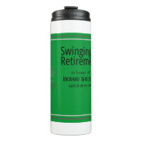 Retirement Party Golf Modern Corporate Green Black
