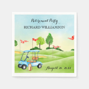 Retirement Party Golf  Napkin