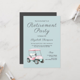 Retirement Party Golf Retro Custom Invitation
