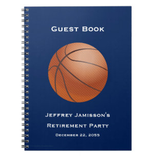 Retirement Party Guest Book, Basketball Notebook
