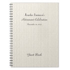 Retirement Party Guest Book, Faux Textured Burlap