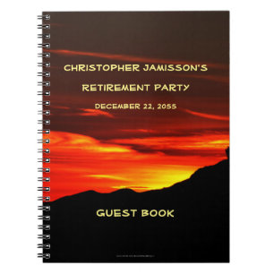 Retirement Party Guest Book, Kolob Sunset Notebook