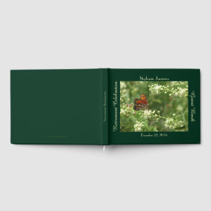 Retirement Party Guest Book, Orange Butterfly Guest Book