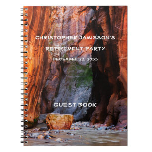 Retirement Party Guest Book, Zion Narrows Utah Notebook