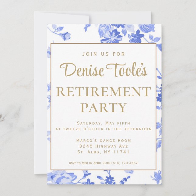 Retirement Party Invitation  (Front)