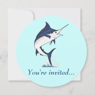 Retirement Party Invitation: Atlantic Blue Marlin Invitation
