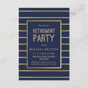 Retirement Party Invitation - Customise, Classy