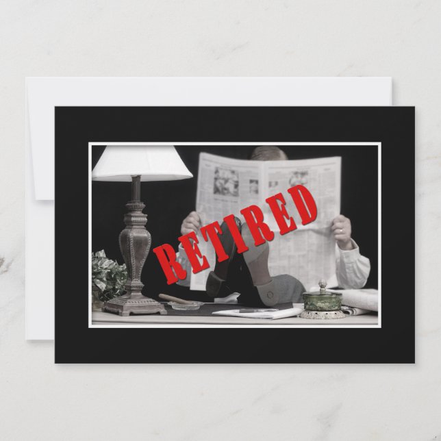 RETIREMENT PARTY INVITATION -IDEAL-BUSINESS PERSO (Front)