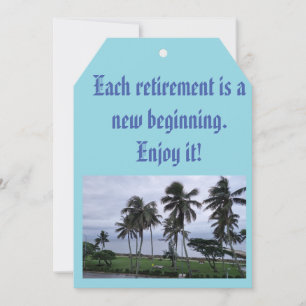 retirement party invitation palm photo text