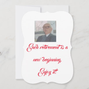 retirement party invitation personal photo