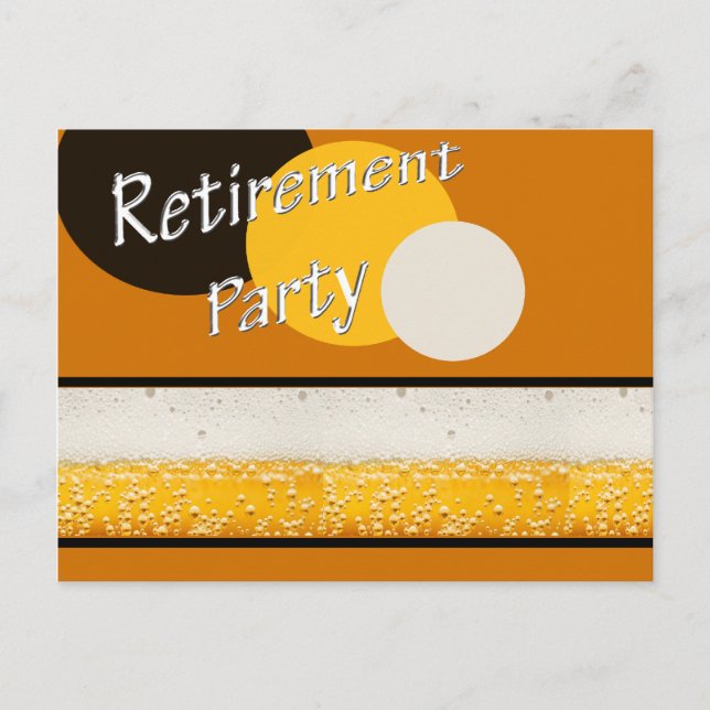 retirement party invitation postcard (Front)