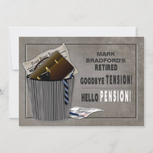 Retirement Party Invitation -Tension-Pension